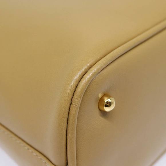 GUCCI Bamboo Hand Bag Leather 2way Beige Gold 000 2058 0290 Auth 86706 - Picture 10 of 16